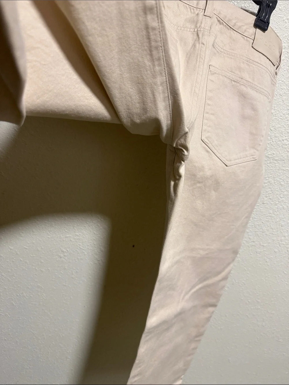 Gucci Mens‎ Beige Denim Jeans Straight Leg Italian Luxury Trousers Size 34
